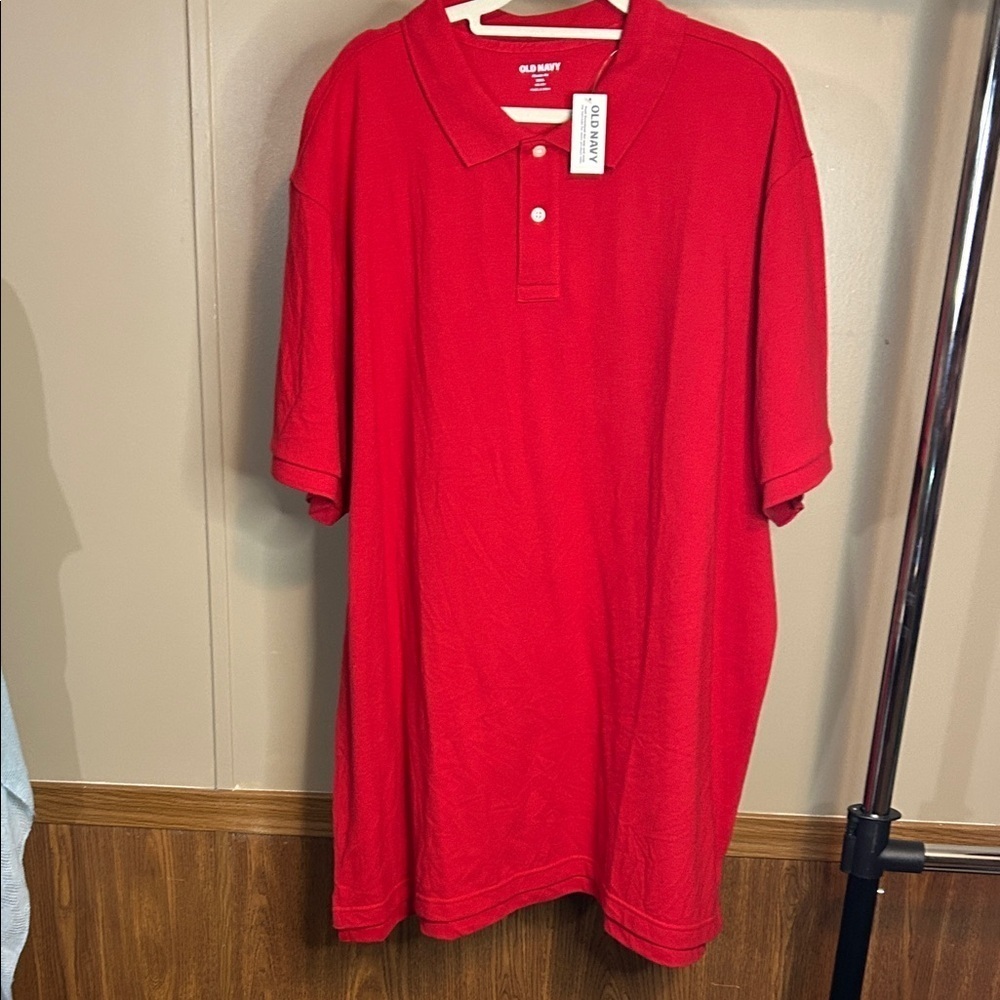 Old Navy Vibrant Red Polo Shirt